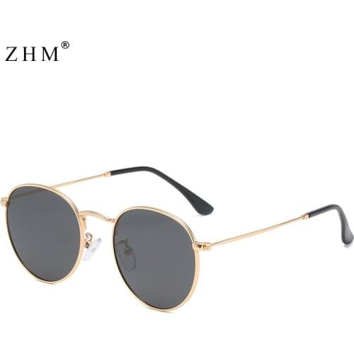 2020 Round Polarized Sunglasses Women Men Classic Small Metal Sun Glasses Male Vintage Anti-glare Driving Eyeglasses UV400