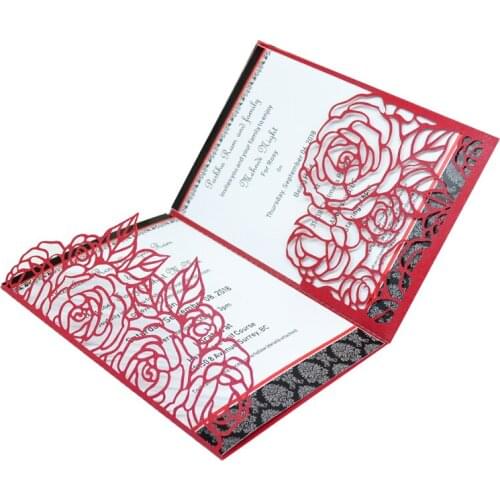 Wedding cards in event and party supplies RSVP card laser cut invitation custom