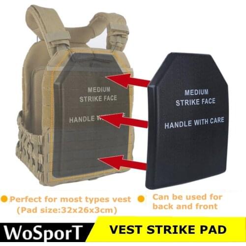 Tactical Vest Gear 3mm Paintball Airsoft 33x26x3cm Shooters Cut Protective Hunting Vest Pad Plates