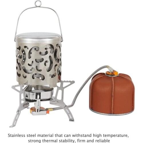 Outdoor Portable Gases Heater Stoves Heating Cover Mini Heater Cap Stainless Steel Gas Oven Burner Camping Stove Accessories