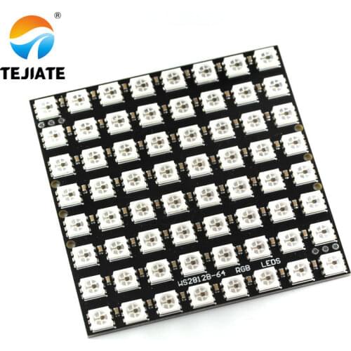 WS2812 LED 5050 RGB 8x8 LED Matrix Brand New WS2812B 8*8 64-Bit Full Color 5050 RGB LED Lamp Panel Light