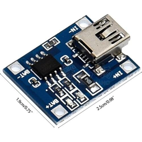 5PCS Type-C USB 5V 1A 18650 Tp4056 Lithium Battery Charger Module Charging Board w/ Dual Protection Functions 1A Li-ion