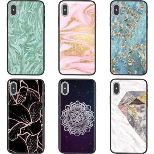 Protector Phone Cover Shell Blue Gold Marble Rose Artwork Famous For Xiaomi Redmi 9 8 7 K40 9A 9C Pro Plus Nfc K30 K20