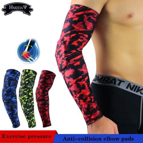 1pcs Sports Honeycomb Anti-Collision Elbow Pads Non-Slip Elastic Arm Sleeve Basketball Volleyball Climbing Protective Gear