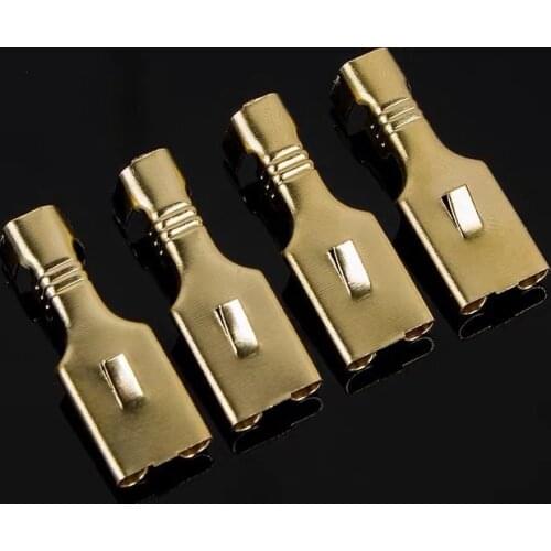 100PCS 7.8 Inserted Spring Terminals 7.8mm Brass Terminal For 1-2.5mm2 Wire Connector Accessories