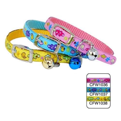 50sets 600Pcs/Lot (3 colors) Lively Pet Dog & Cat Birds Embroidered Collar Waistband Style 1.0cm