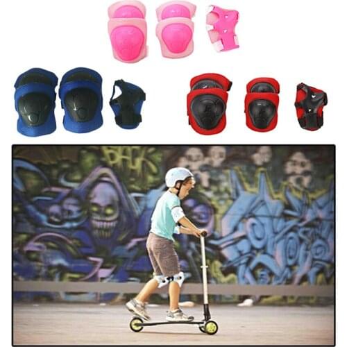 6Pc Elleboog Pads Fiets Skateboard Ice Skate Roller Knie Protector Adult Kids Gift Verstelbare Schaatsen Beschermende Gear Set