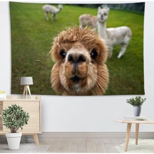 Alpaca Tapestry Wall Hanging Decor Wall Cloth Tapestries Home Decoration Accessories Psychedelic Carpet Dorm Decorative 2.25