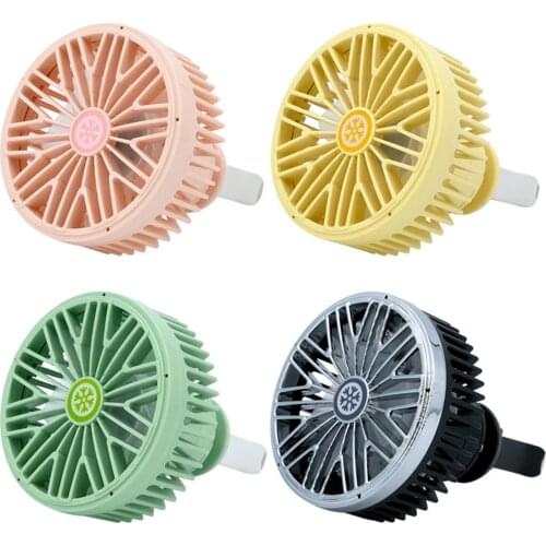 Car Fans Auto Air Conditioning Vent Clip Fan With 360 Rotation 3 Speeds Adjustable Car Styling Car Interior Accessories 2021 New