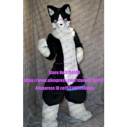 Customized Available REAL PHOTO black CAT j7 full sets husky dog Suit fursuit Costume fox Party Fancy Dress Carnival Gift