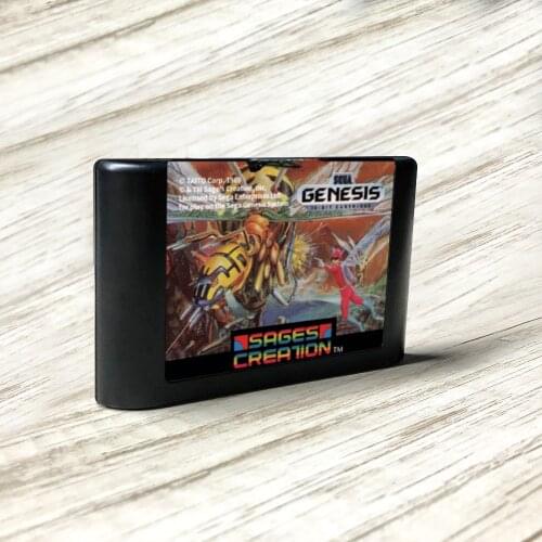 Insector X - USA Label Flashkit MD Electroless Gold PCB Card for Sega Genesis Megadrive Video Game Console