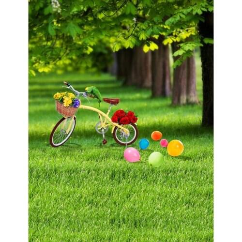 Green forest photo background vinyl fotografia color balloons photography backdrops for photographer studio props funds S-2441