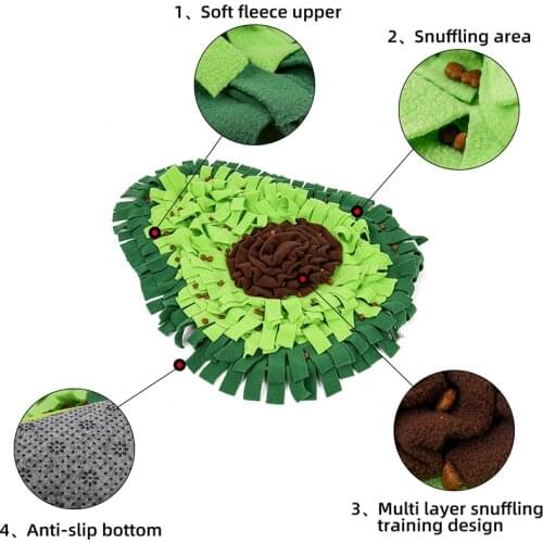 Pet Slow Feeder Dog toys Snuffle Mat Sniffing Pad Blanket IQ Foraging Skills Training Feeding Mat Cat Puppy Training Puzzle Toy