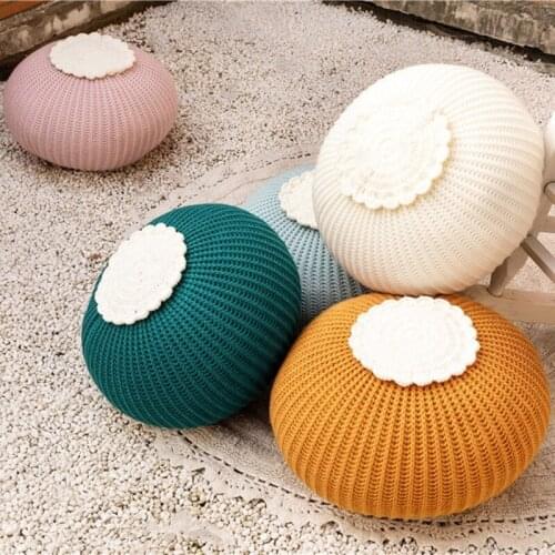 INS Round Cute Knitted Pillow Sofa Cushion Home Sofa Chair Pillow Woven Decorative Pillows