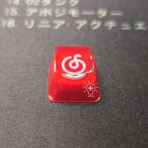 1 piece Resin Key Cap Red Musical keycaps Personality Customized Keycap for Mechanical keyboard