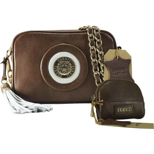 Brown with white real genuine leather women hand bag Coin Purse Wallet, wallets, shoulder bags, bolt bags, handbags