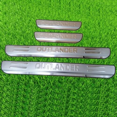 High Quality Stainless Steel scuff plate door sill Trim For Mitsubishi Outlander 2013-2015 4pcs/set Car Accessories Car-styling