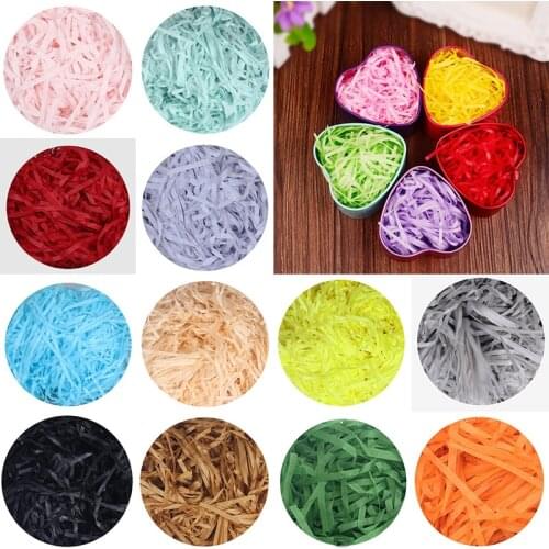 Colorful Shredded Paper Gift Candy Boxes Filler Crinkle Cut Paper Shred Packaging Gift Wedding Birthday Party Favors Decoration