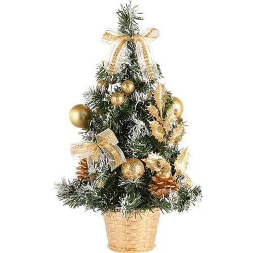 Home Office Mini Tabletop Artificial Christmas Tree Decor Ornaments 40cm