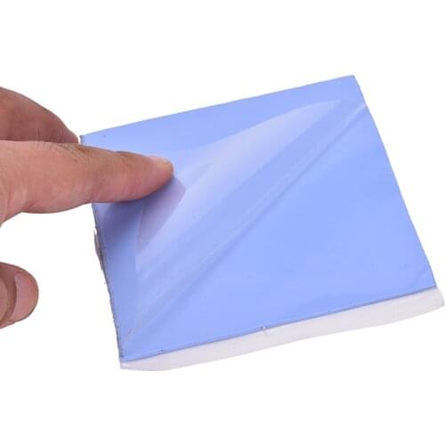 New 100mmx100mmx1.5mm Blue CPU Heatsink Cooling Thermal Conductive Silicone Pad