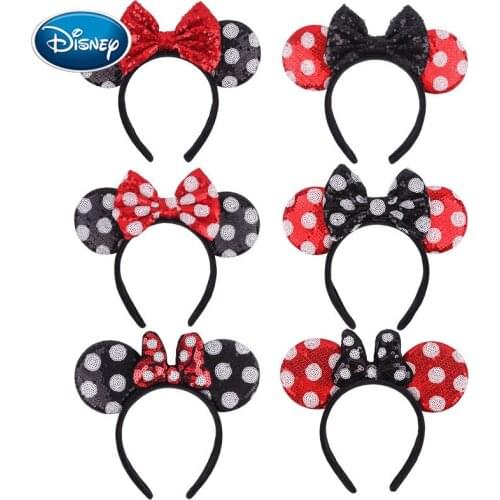 1PC New Chic DOT Big Glitter Sequin Bow Mouse Ears Hair Band Women Glirs Soft Delicate Headband Hairband DIY Hair Accessories