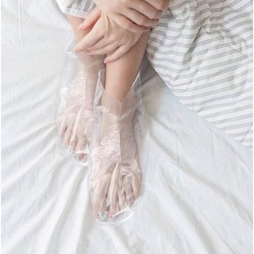 Disposable Pe Molecular Breathable Membrane Material Liner Therapy Plastic Spa Exfoliating Transparent Waterproof Foot Mask C0E7