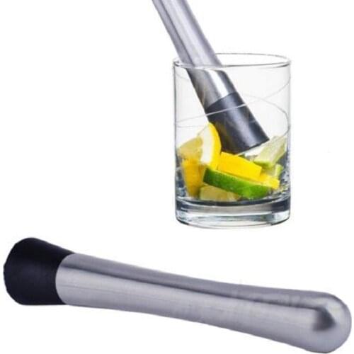 Stainless Steel Bar Fruit Cocktail Pestles For Crushed Ice Barware Bar Tool Cocktail Picks Whisks Free shipping 2015 hot Barware