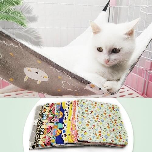Hanging Sleeping Bed Hammock for Cats Both Sides Available Breathable Cotton Soft Comfortable Hanging Mats Pets Accessoreis