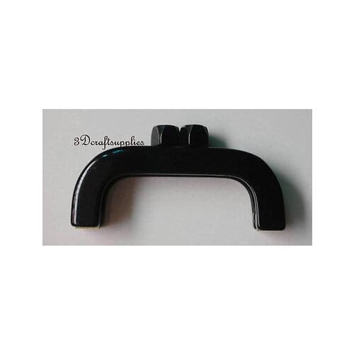 Purse frame 4 1/2 inch x 1 3/4 inch ( 11.5 cm x 4.5 cm ) black Acrylic Resin C32
