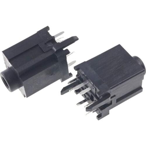 20 Pcs Phone Jack 3.5MM 7 Contacts 3 Conductors Stereo Audio Socket 3 Poles Audio Plug 14.0 Vertical Inner Switches