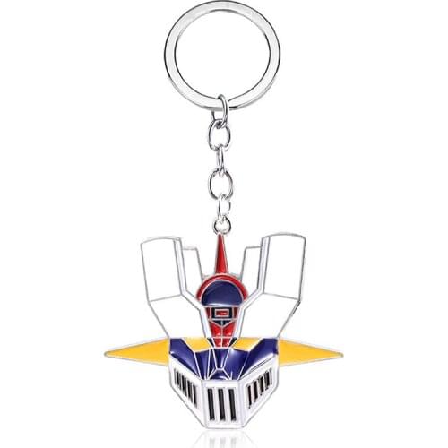 RJ Fashion Mazinger Z Head Keyring Portrait Multicolor Mask Metal Keychain Alloy Chaveiro For Men Women Gift Jewelry