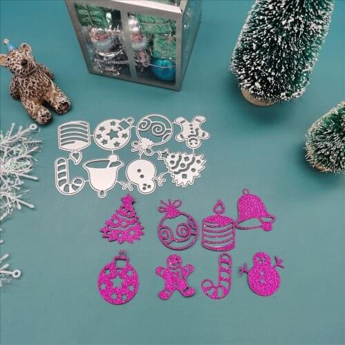 Christmas ornaments Cutting Dies and Scrapbooking For Paper Making Crochet Embossing Stamps Frame Card Craft Die Set