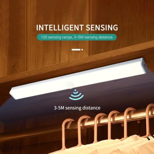 Led Night Light Usb LED Under Cabinet Light PIR Motion Sensor Lamp LED For Wardrobe Cupboard Closet Kitchen Lighting
