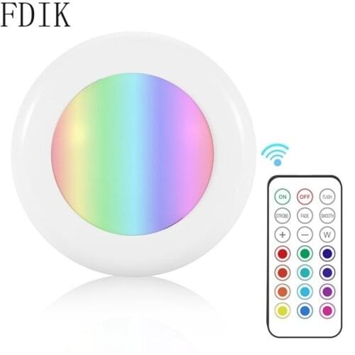 Remote Control LED Pat Night Light RGB Color Bar Corridor Aisle Light Wardrobe Kitchen Lamps Atmosphere Home Decor Luminaire