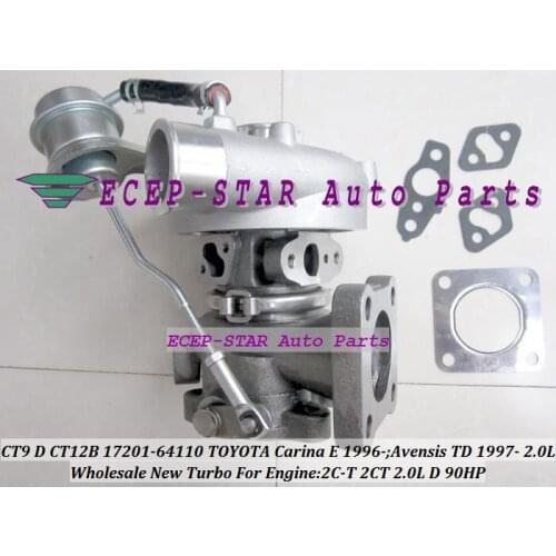 Free Ship CT12B CT9 17201-64110 17201 64110 1720164110 Turbo Turbocharger For TOYOTA Carina E 96- Avensis TD 97- 2C-T 2CT 2.0L D