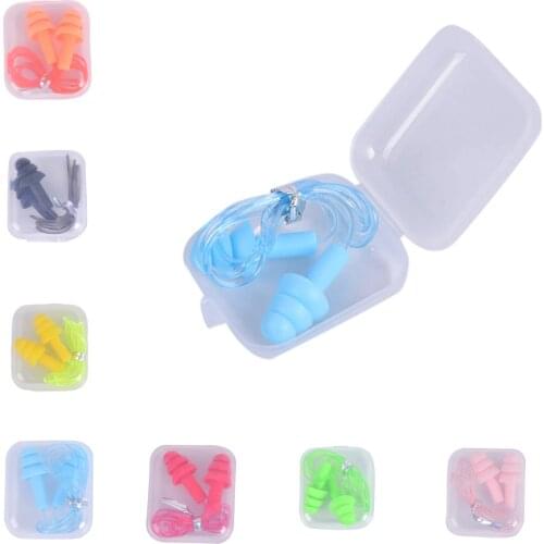 1Pair PVC Rope Earplugs Comfort Earplugs Noise Reduction Silicone Soft Ear Plugs Protective For Swimming Sleep