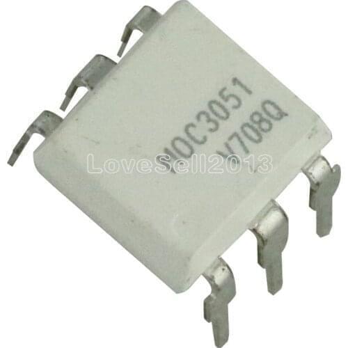 10pcs/lot MOC3051 DIP-6 OPTOCOUPLER TRIAC-OUT new original In Stock