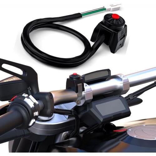 12V 22MM High-Quality Universal Black Durable Kill Stop Switch Horn Button