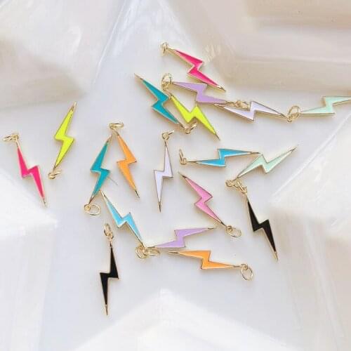 20 Pieces Enamel TIny Flash pendant Fashion Tiny flash Pendant Accessories Necklace making 51691