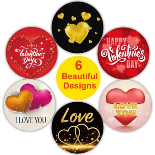 500pcs I LOVE YOU with Heart Thank You Sealing Labels Birthday Party Handmade Tag Favors Decor Happy Valentines Day Sticker