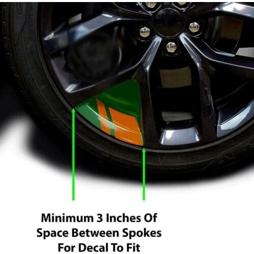 6Pcs Reflective Automobile Wheel Rim Vinyl Stickers Marks Stripe Racing Wheel Hubs Decals For Decals Decoration For 16"-21" Rims