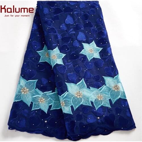 Kalume African Siwss Lace Fabric 2021 Nigerian Cotton Lace Fabric Embroidery Swiss Voile In Switzerland For Diy Dress F2511
