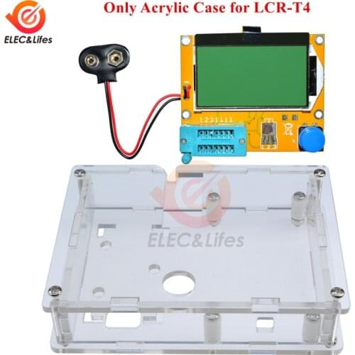 LCR-T4 Acrylic Case Housing Shell for LCR-T4 Mega328 Transistor Tester M328 Diode Triode Capacitance ESR Meter Clear Box Case