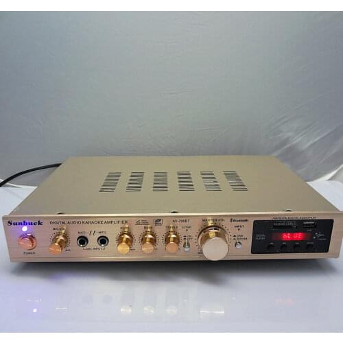 AV-298BT 200-250W USB/Bluetooth Tube Professional Home Audio Karaoke Digital High Power Amplifier