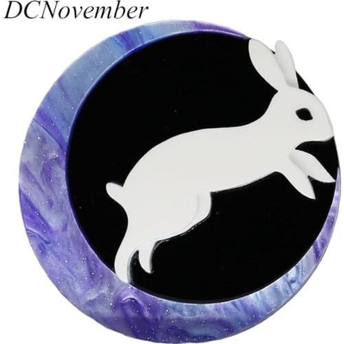 Bunny Acrylic Rabbit Brooches Handmade 3 colors Brooch Pins For Women Man gift Easter Bunny Brooch Jewelry Dcnovember