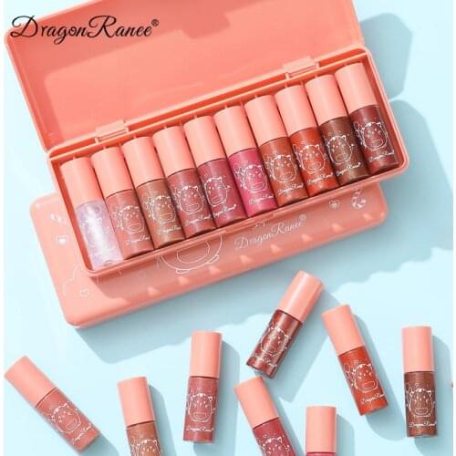 10PCS Mirror Water Lip Glaze Lip Gloss Set Rich Color Not Easy To Fade Long-lasting Waterproof For Gift Makeup Cosmetics TSLM1