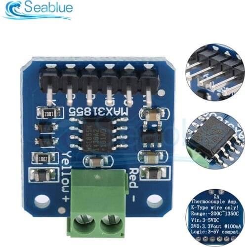 DC 3V-5V MAX31855 K Type Thermocouple Breakout Board Temperature Measurement Module For Arduino