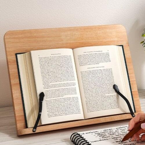 Wooden Reading Bookshelf Reading Artifact Bracket Stand-up Support Frame for Students and Children
