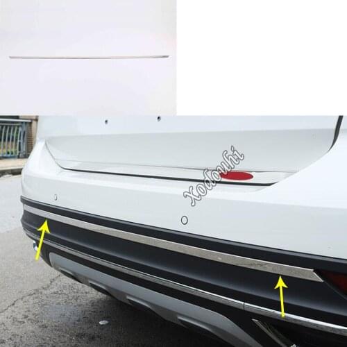 For Volkswagen VW T-cross Tcross 2018 2019 2020 Car Cover Protection Bumper Trim Rear Back Tail Bottom Pedal Moulding Parts 1pcs