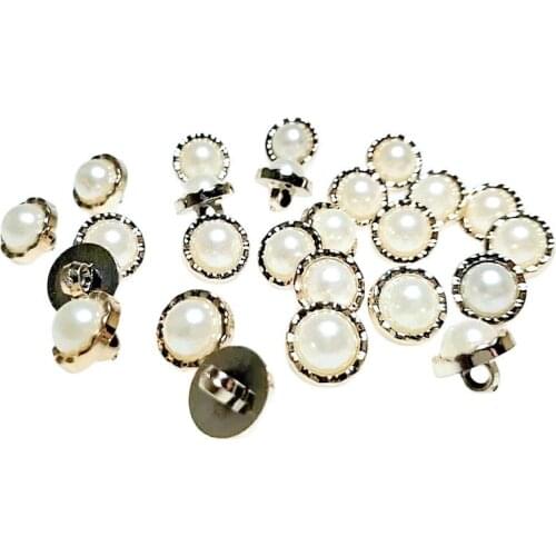 HL 30/50/150pcs 13mm New Plating Buttons With Pearl Shank DIY Apparel Sewing Accessories Shirt Buttons